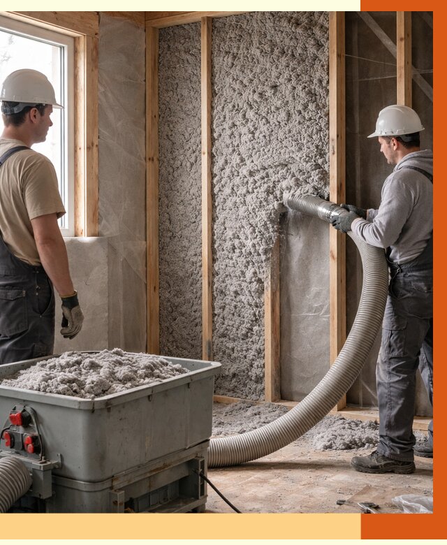 Утепление каркасного дома эковатой в Сосновоборске от 1862 руб. | ТепломастерСсб