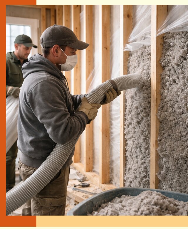 Утепление каркасного дома эковатой в Сосновоборске — качественно и надолго