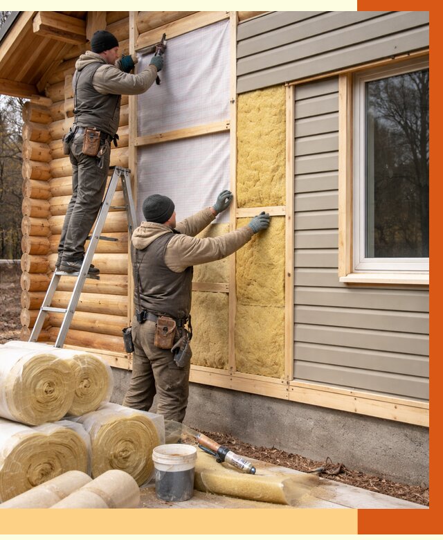 Утепление деревянного дома в Сосновоборске от 6414 руб./м2 — заказать работы | ТепломастерСсб