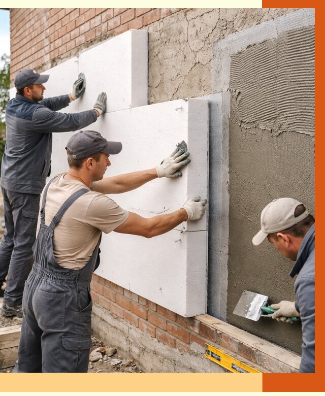 Утепление кирпичного дома в Сосновоборске от 4345 руб. под ключ | ТепломастерСсб