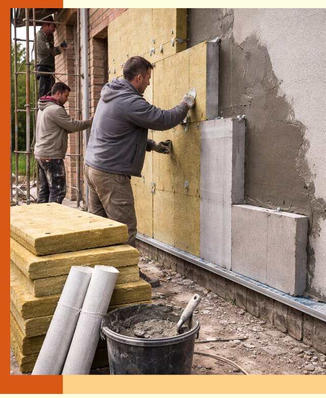 Утепление кирпичного дома под ключ в Сосновоборске