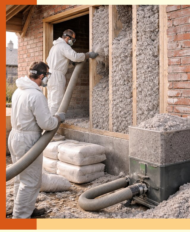 Утепление кирпичного дома эковатой в Сосновоборске