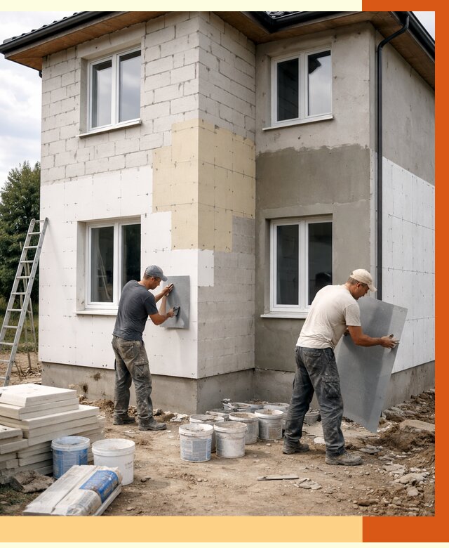 Утепление дома из газобетона в Сосновоборске от 4345 руб./м² — заказать у ТепломастерСсб