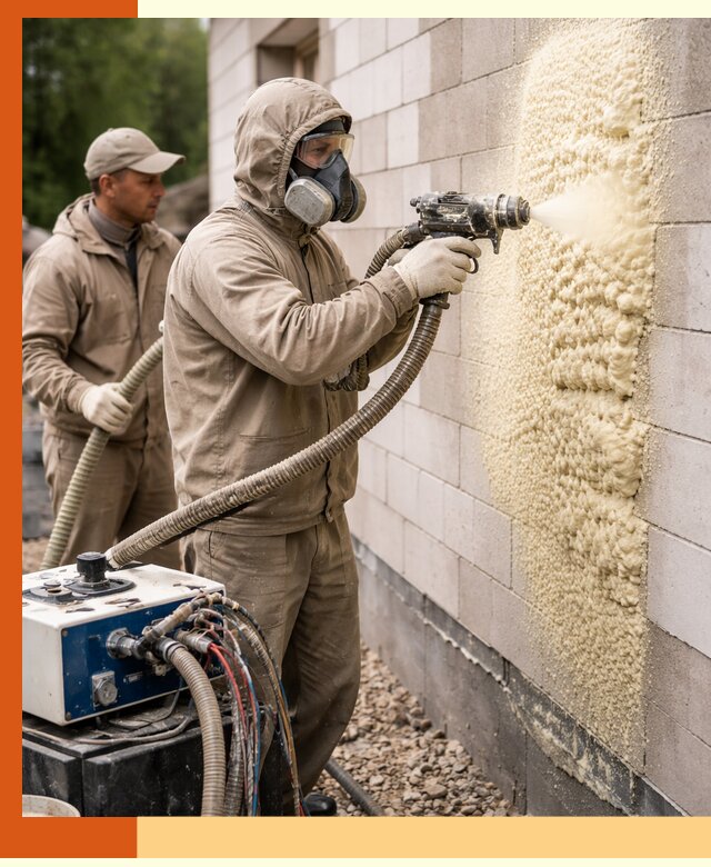 Утепление дома из газобетона ППУ в Сосновоборске — надежная теплоизоляция