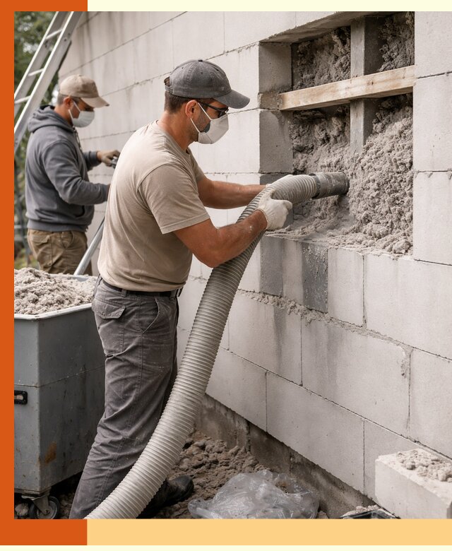 Утепление дома из газобетона эковатой в Сосновоборске