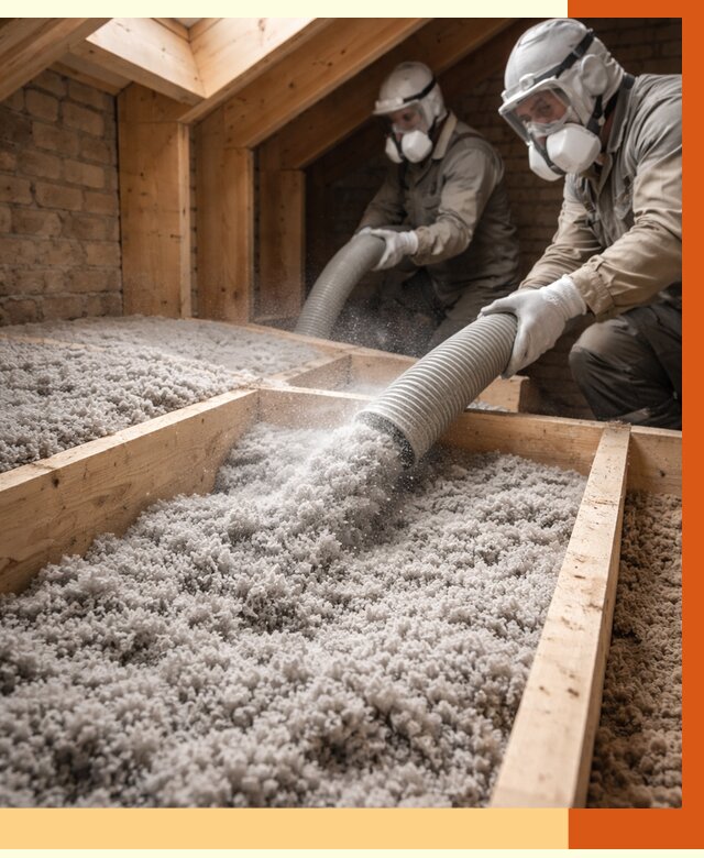 Утепление коттеджа эковатой в Сосновоборске от 2586 руб./м² — комплексная задувка и монтаж | ТепломастерСсб