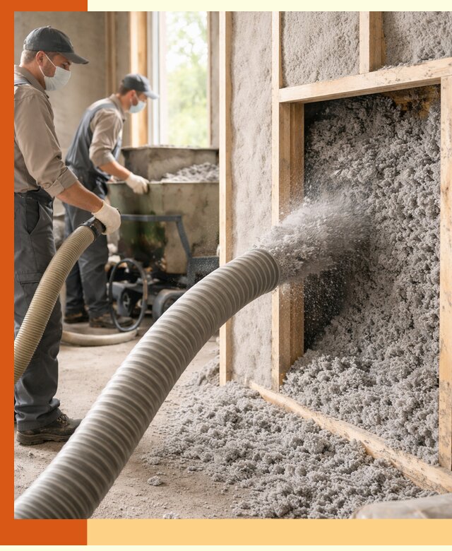 Утепление коттеджа эковатой в Сосновоборске с гарантией качества