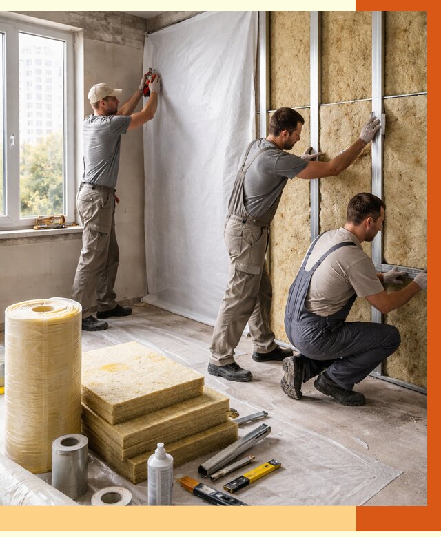 Утепление квартиры в Сосновоборске от 4655 руб/м2 — утеплить квартиру изнутри и снаружи | ТепломастерСсб