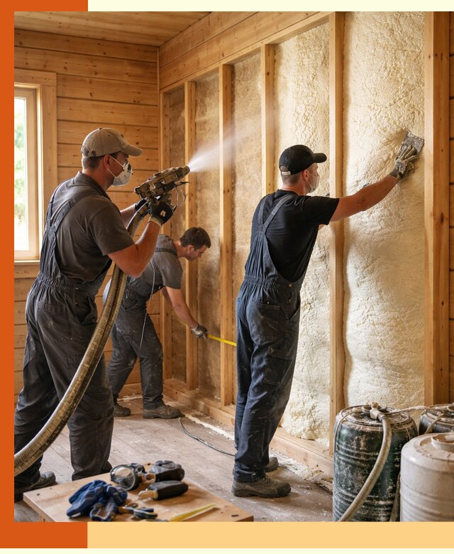 Утепление бани пенополиуретаном (ППУ) в Сосновоборске