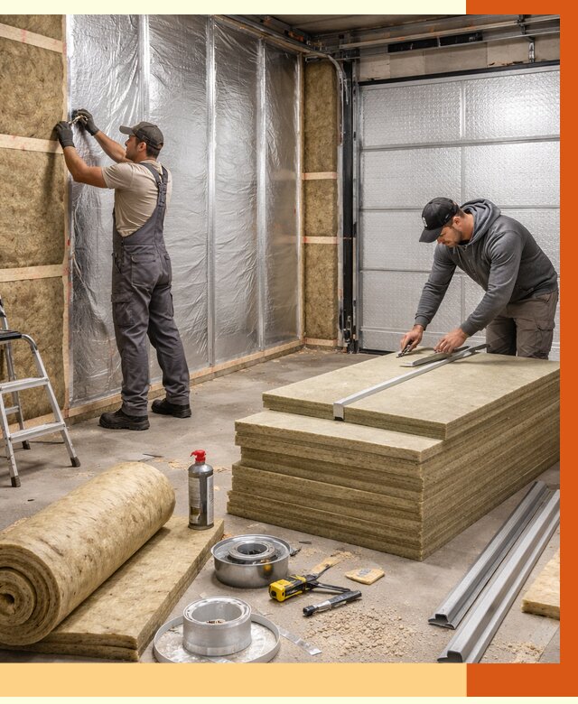 Утепление гаража в Сосновоборске от 4655 руб/м2 — комплексное утепление ворот и стен | ТепломастерСсб