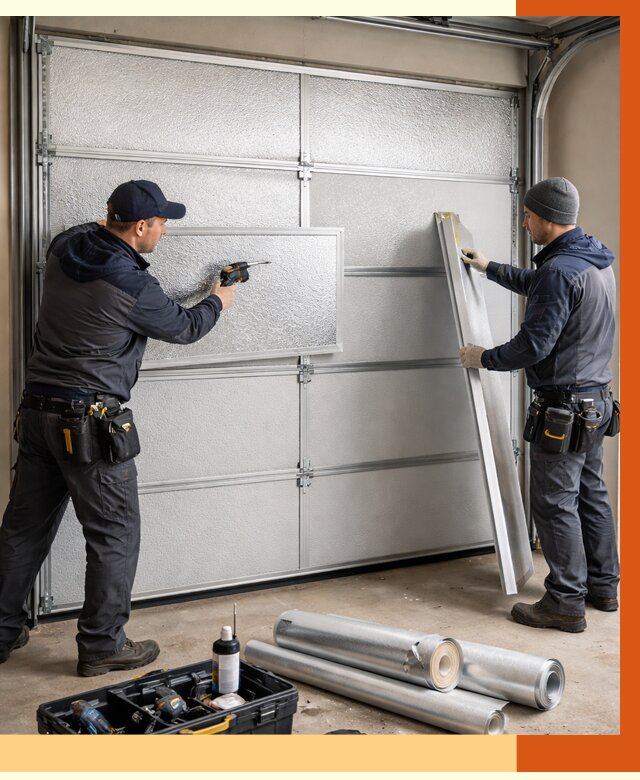 Утепление гаражных ворот в Сосновоборске от 8121 руб/м2 — надежно и быстро | ТепломастерСсб