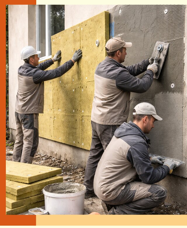 Утепление фасада под штукатурку в Сосновоборске — энергоэффективная технология