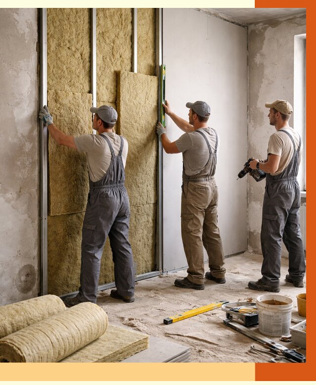 Утепление стен изнутри в Сосновоборске от 2328 руб/м² под ключ | ТепломастерСсб