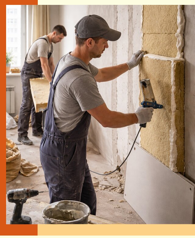 Утепление стен изнутри в Сосновоборске — качественно и эффективно