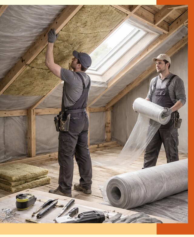 Утепление крыши изнутри мансарды в Сосновоборске от 4345 руб./м² | ТепломастерСсб