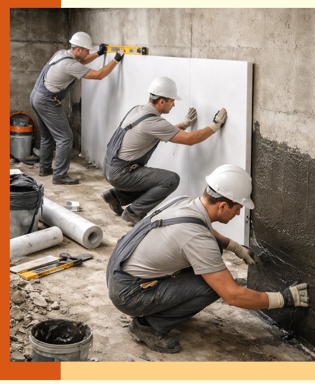 Утепление фундамента изнутри профессионально в Сосновоборске