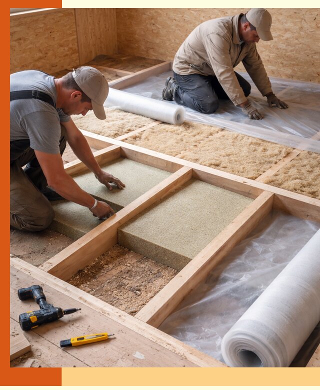 Профессиональное утепление деревянного пола в Сосновоборске