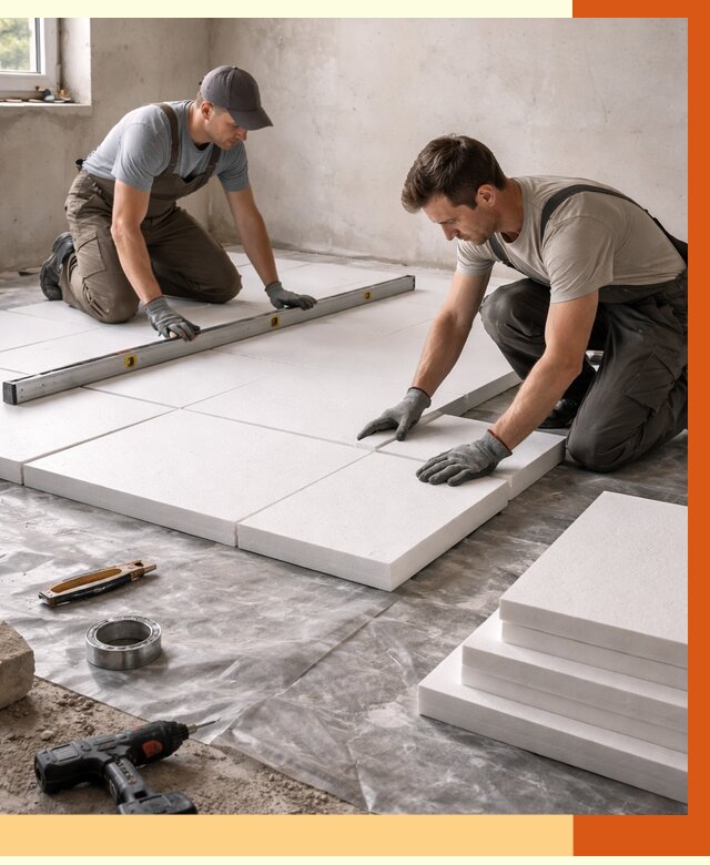 Утепление бетонного пола в Сосновоборске от 2586 руб/м2 — монтаж и цена | ТепломастерСсб