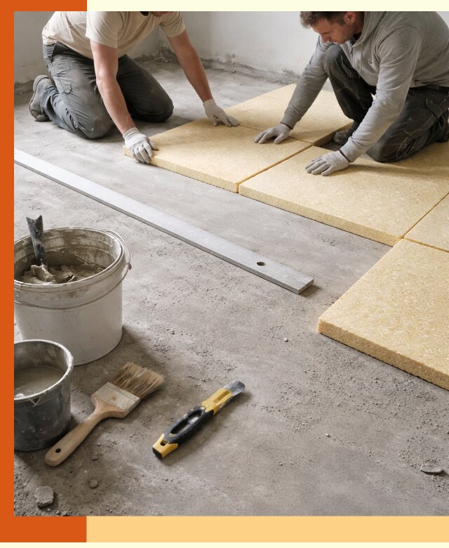 Утепление бетонного пола в Сосновоборске профессионально и недорого