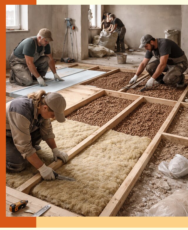 Утепление перекрытий жилых и промышленных зданий в Сосновоборске