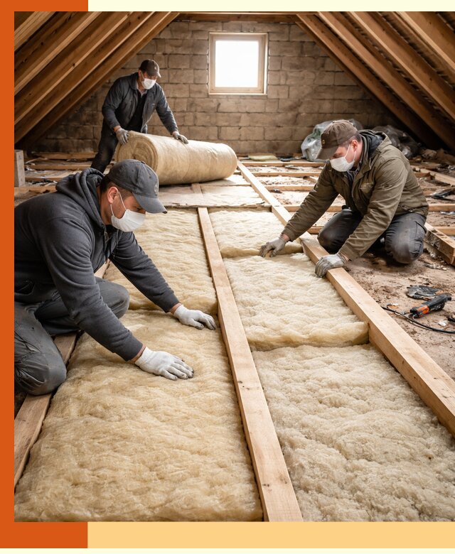 Утепление чердака в Сосновоборске — профессиональная теплоизоляция кровли