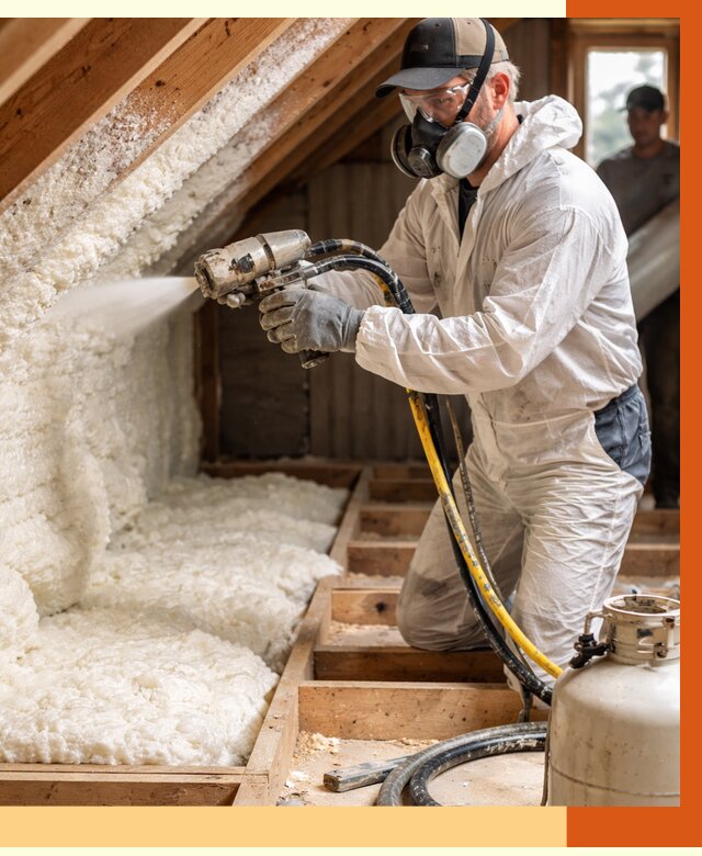 Утепление чердака ППУ в Сосновоборске от 8917 руб./м2 — услуга под ключ | ТепломастерСсб