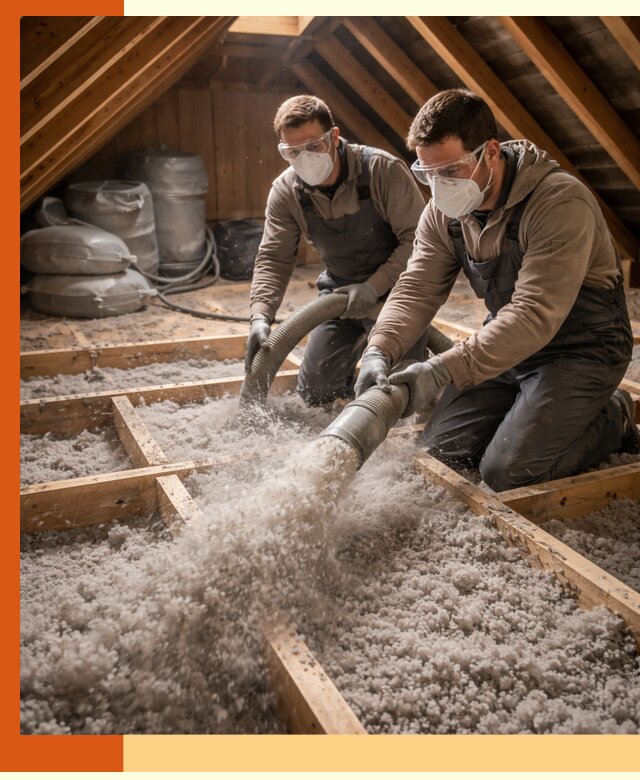 Утепление чердака эковатой в Сосновоборске — быстро и надёжно