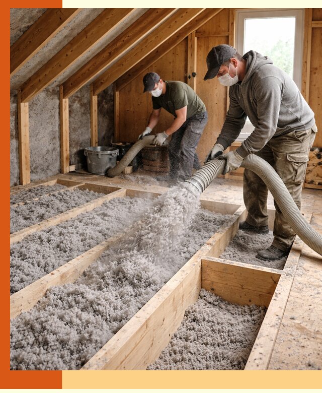 Утепление мансарды эковатой в Сосновоборске с гарантией качества