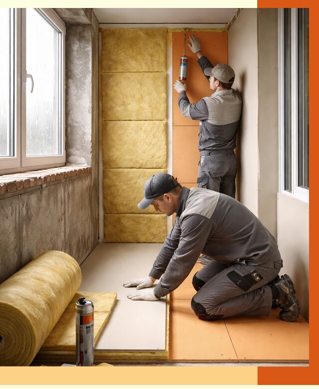 Утепление лоджии под ключ в Сосновоборске от 6724 руб/м2 — комплексное решение | ТепломастерСсб