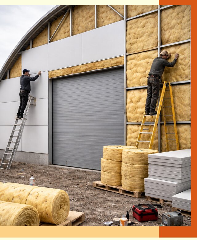 Утепление ангара пенополиуретаном в Сосновоборске от 7448 руб./м² — комплекс от ТепломастерСсб