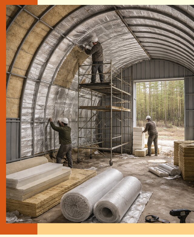 Утепление арочного ангара под ключ в Сосновоборске