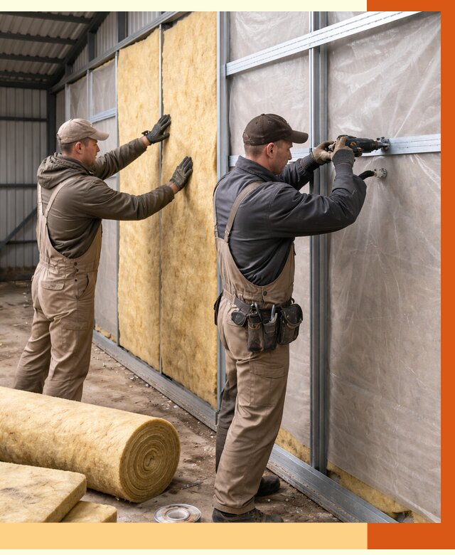 Утепление металлического ангара в Сосновоборске от 4914 руб/м2 — услуги под ключ | ТепломастерСсб