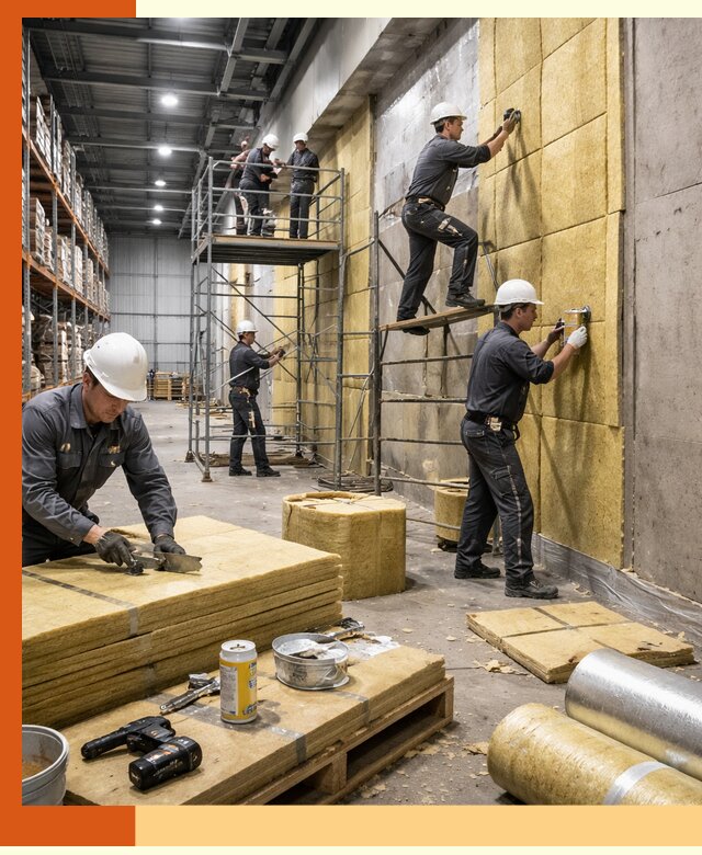 Утепление логистического центра в Сосновоборске качественно и экономично