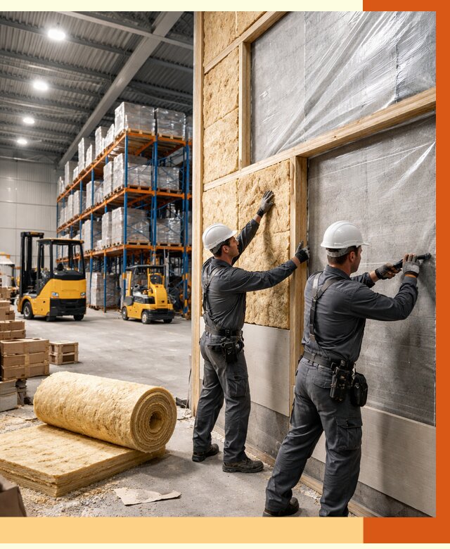 Утепление склада с техникой в Сосновоборске от 4345 руб./м2 — комплексно под ключ | ТепломастерСсб