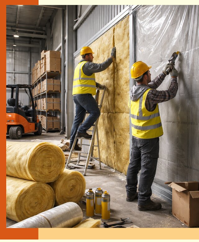 Утепление склада с техникой в Сосновоборске под ключ