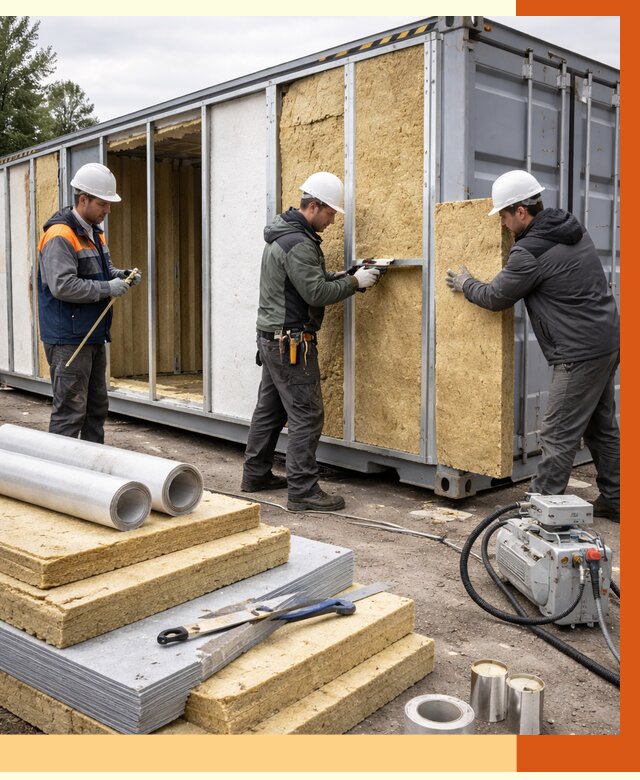 Утепление морского контейнера в Сосновоборске от 3879 руб. под ключ | ТепломастерСсб