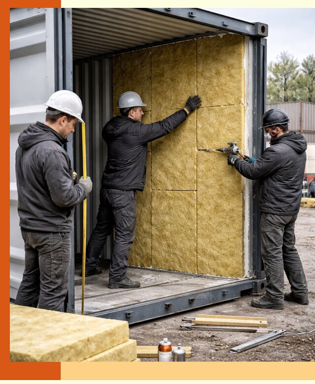 Утепление морского контейнера в Сосновоборске: надежная теплоизоляция и защита