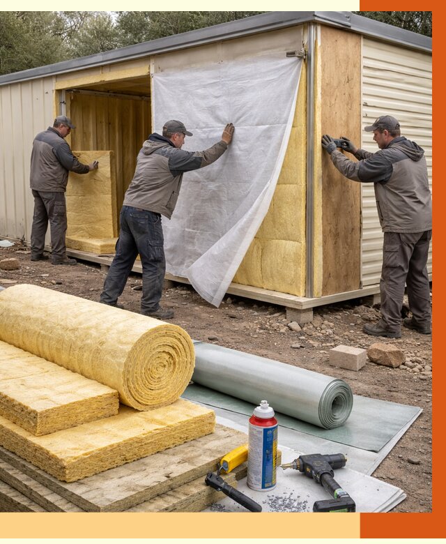 Утепление строительной бытовки в Сосновоборске от 12931 руб. под ключ | ТепломастерСсб