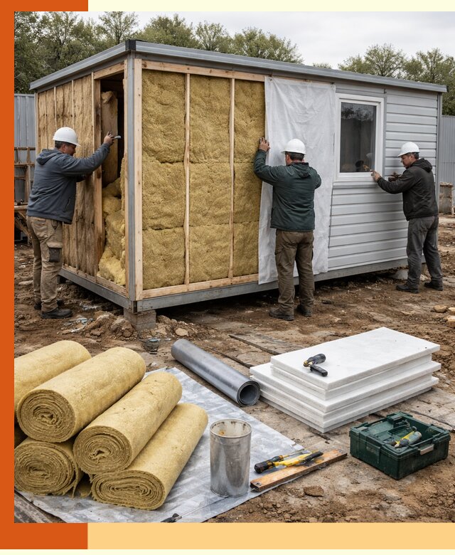 Утепление строительной бытовки под ключ в Сосновоборске для любых условий