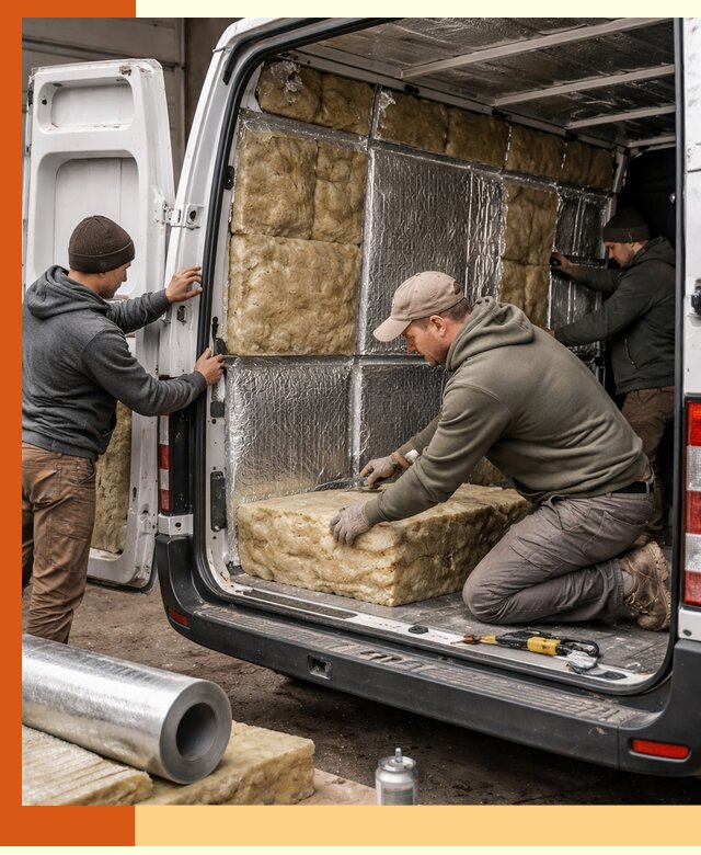 Утепление фургона в Сосновоборске: профессиональная теплоизоляция и шумоизоляция
