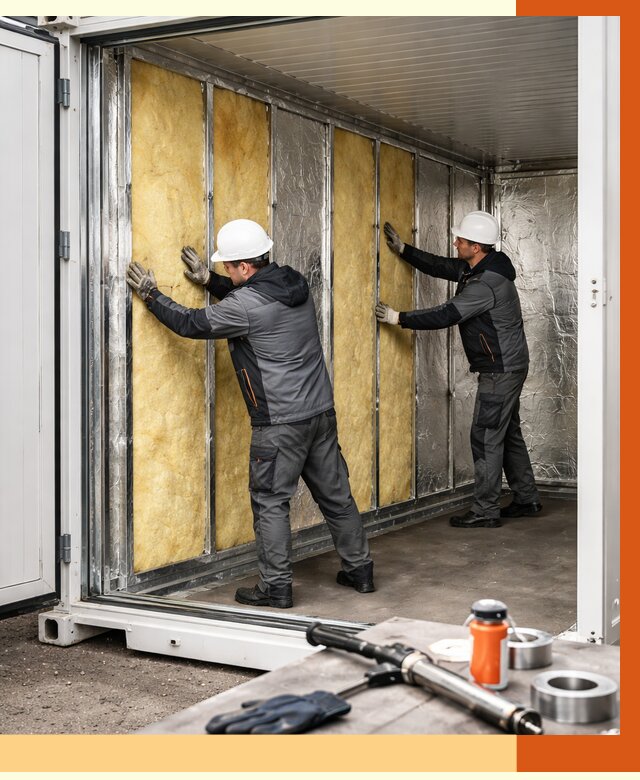 Утепление рефрижераторного контейнера в Сосновоборске от 46553 руб./м² | ТепломастерСсб