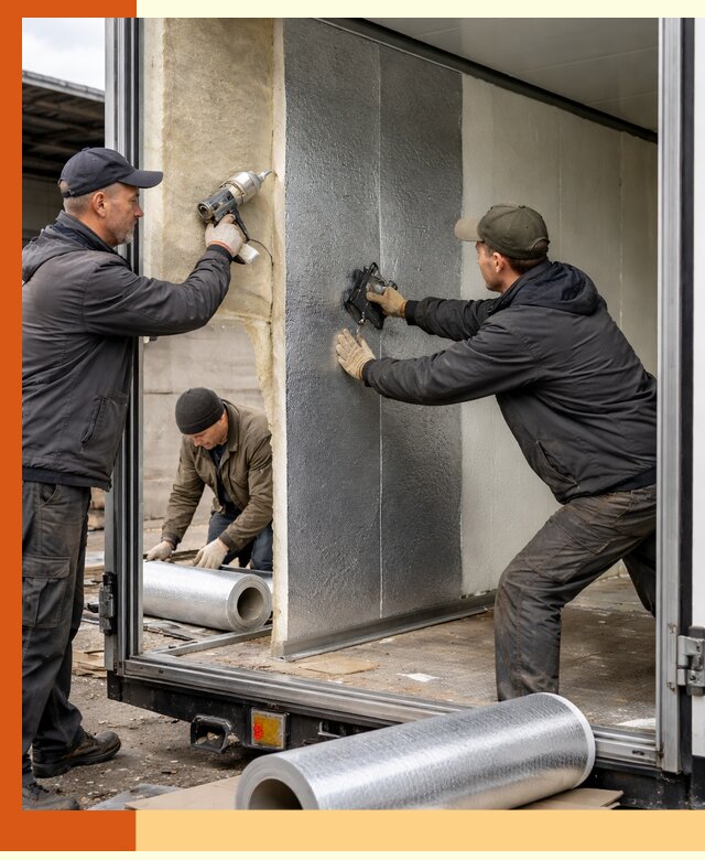 Утепление холодильного кузова в Сосновоборске — монтаж и теплоизоляция