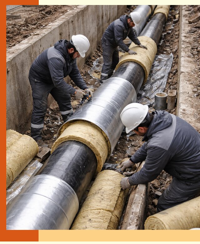 Утепление теплотрассы в Сосновоборске: утеплительные работы и материалы