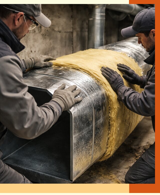 Утепление воздуховодов в Сосновоборске от 4345 руб. — теплоизоляция вентиляции | ТепломастерСсб