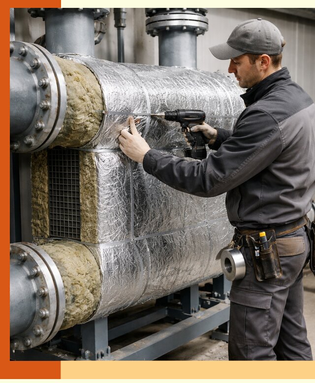 Утепление теплообменника в Сосновоборске — профессиональная теплоизоляция оборудования