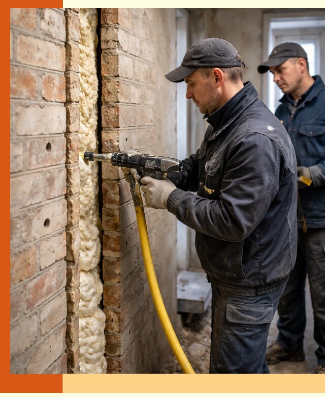 Межстеновое утепление пенополиуретаном в Сосновоборске