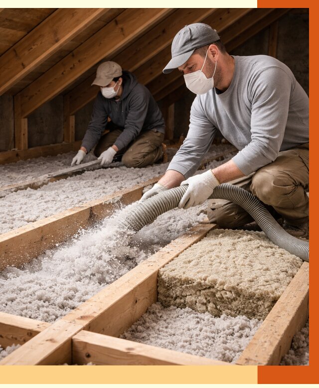 Заполнение полостей чердачного перекрытия в Сосновоборске от 4655 руб. | ТепломастерСсб