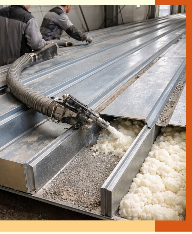 Заполнение пустот кровельных панелей в Сосновоборске от 7448 руб. под ключ | ТепломастерСсб