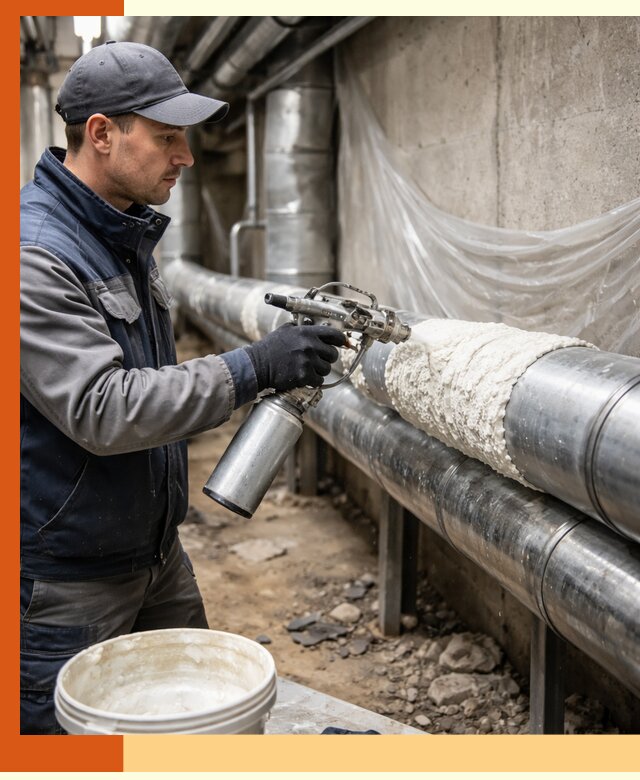 Утепление труб жидкой теплоизоляцией в Сосновоборске