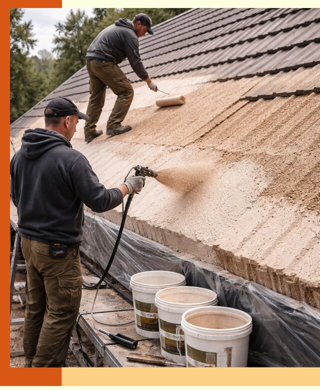 Утепление кровли жидкой пробкой в Сосновоборске для домов и зданий